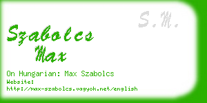szabolcs max business card
